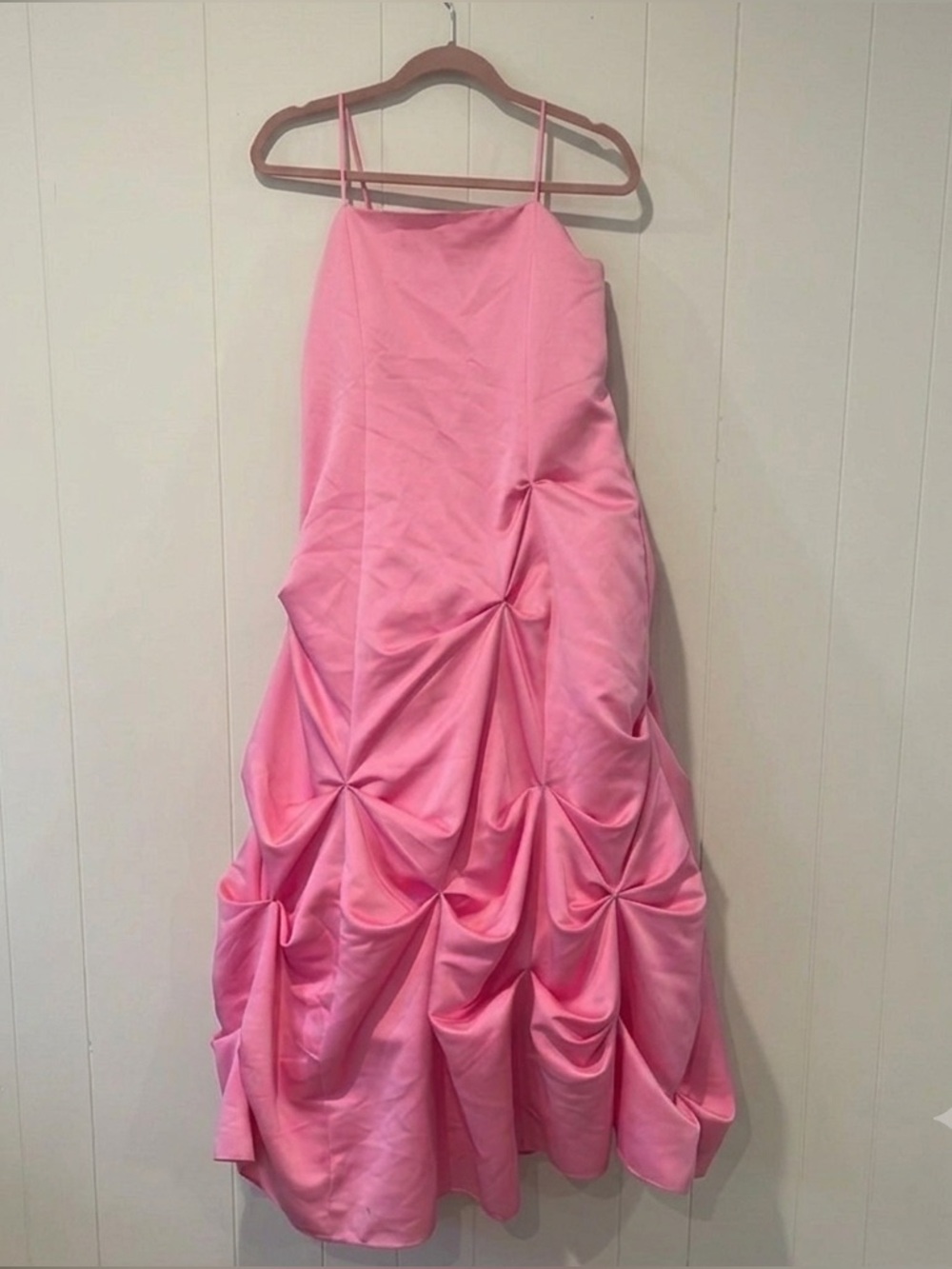 Boutique Girls Pink Sequin Ruched Party Dress Gown Size 10